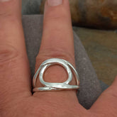 Unusual Silver Circular ring